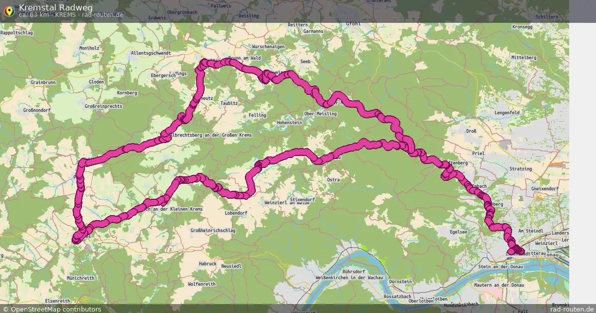 Kremstal Radweg (Krems) – Fernradroute auf Rad-Routen.de