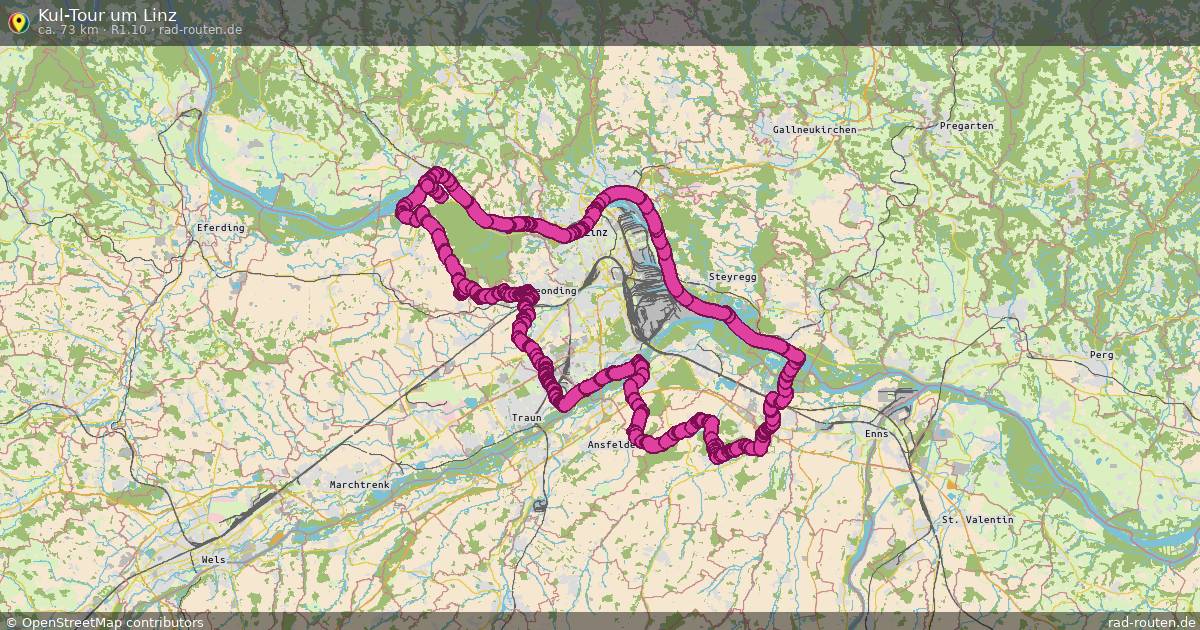 Kul-Tour um Linz (R1.10) – Fernradroute auf Rad-Routen.de