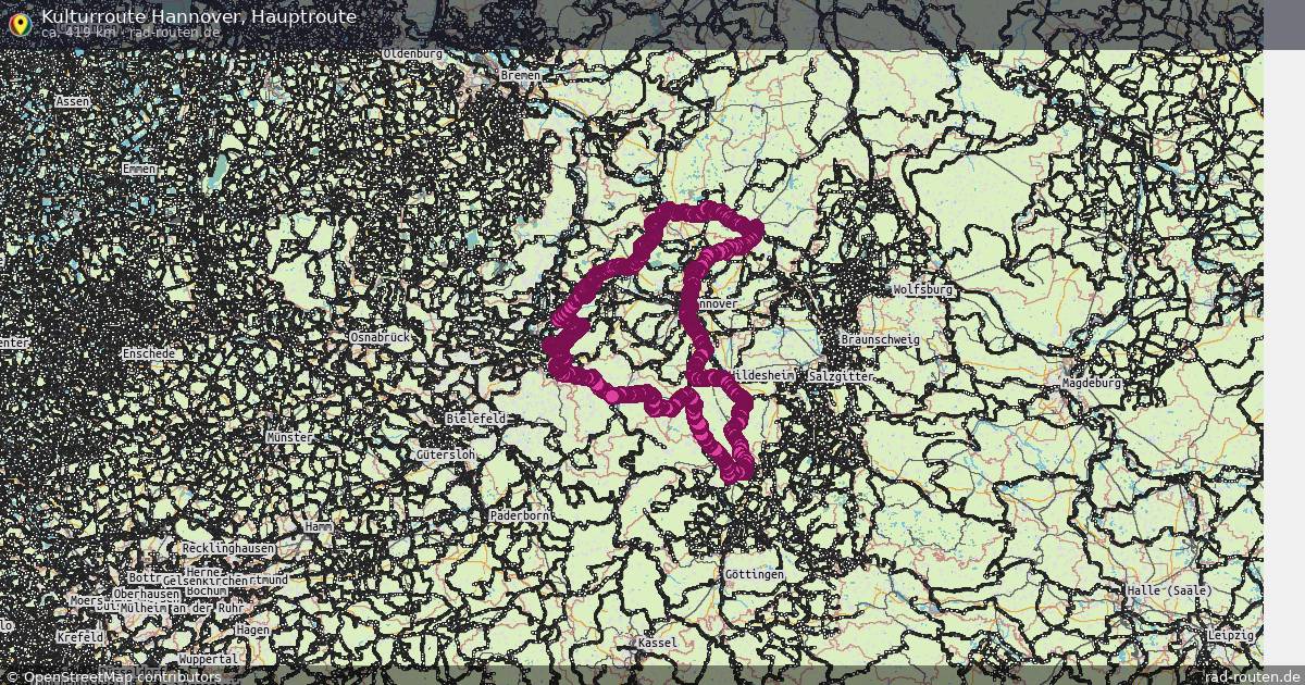 Kulturroute Hannover, Hauptroute