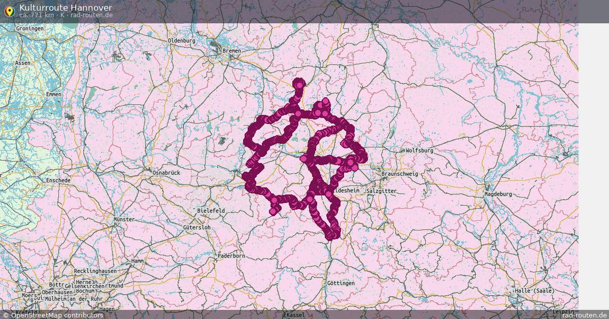 Kulturroute Hannover (K) – Fernradroute auf Rad-Routen.de