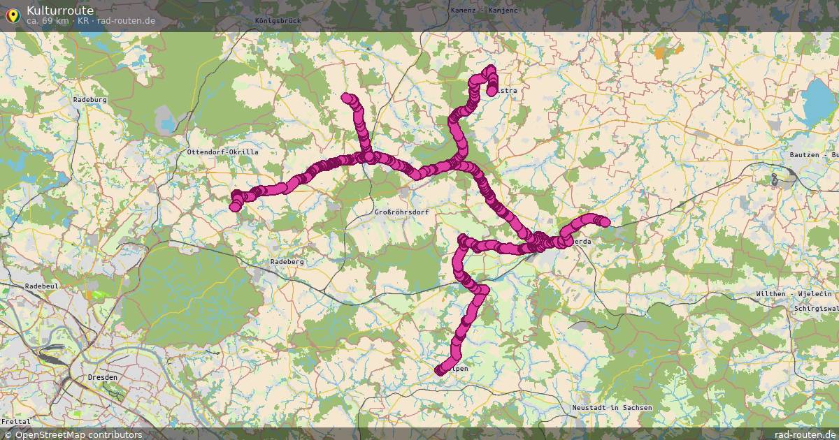 Kulturroute (KR) – Fernradroute auf Rad-Routen.de