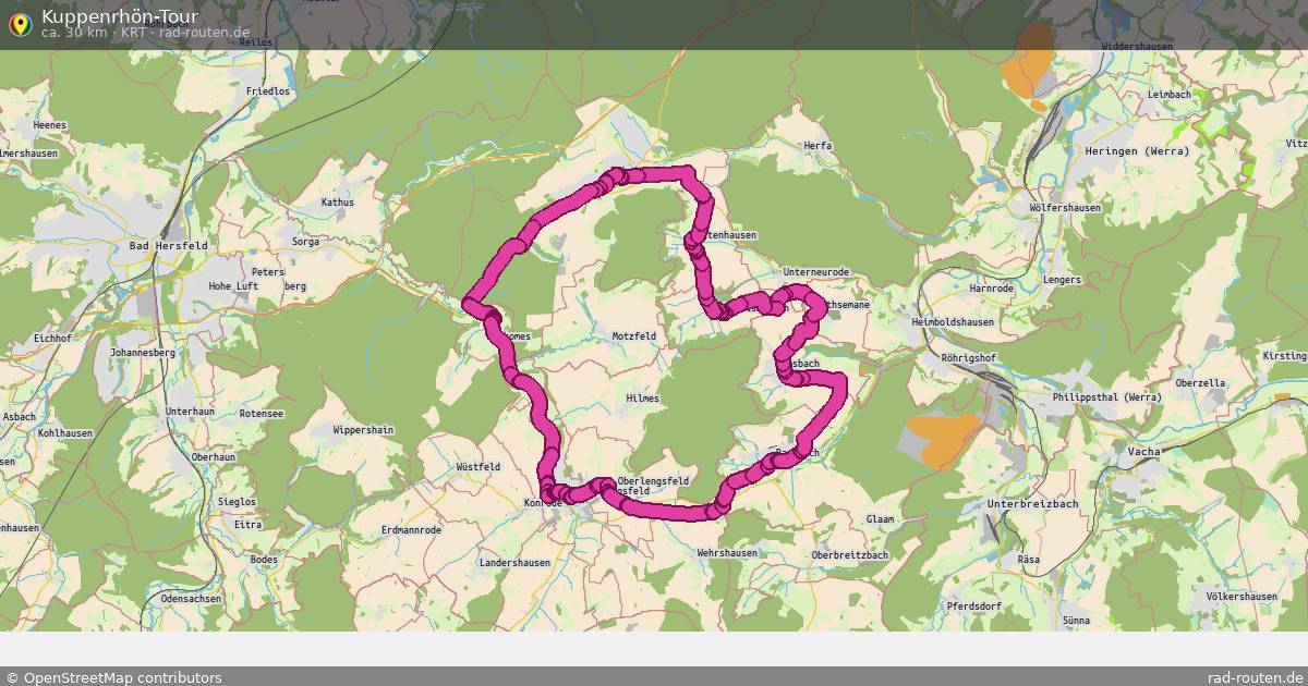Kuppenrhön-Tour (KRT) – Fernradroute auf Rad-Routen.de