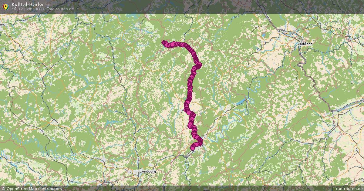 Kylltal-Radweg (Kyll) – Fernradroute auf Rad-Routen.de