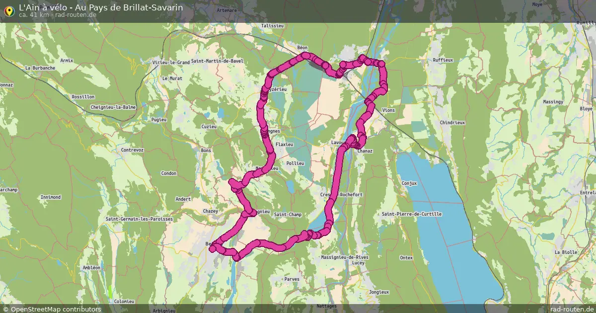 L'Ain à vélo - Au Pays de Brillat-Savarin – Fernradroute auf Rad-Routen.de