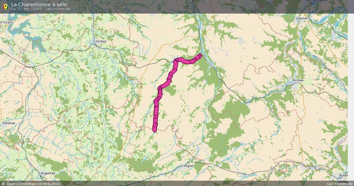 La Charentonne à vélo (V302) – Fernradroute auf Rad-Routen.de