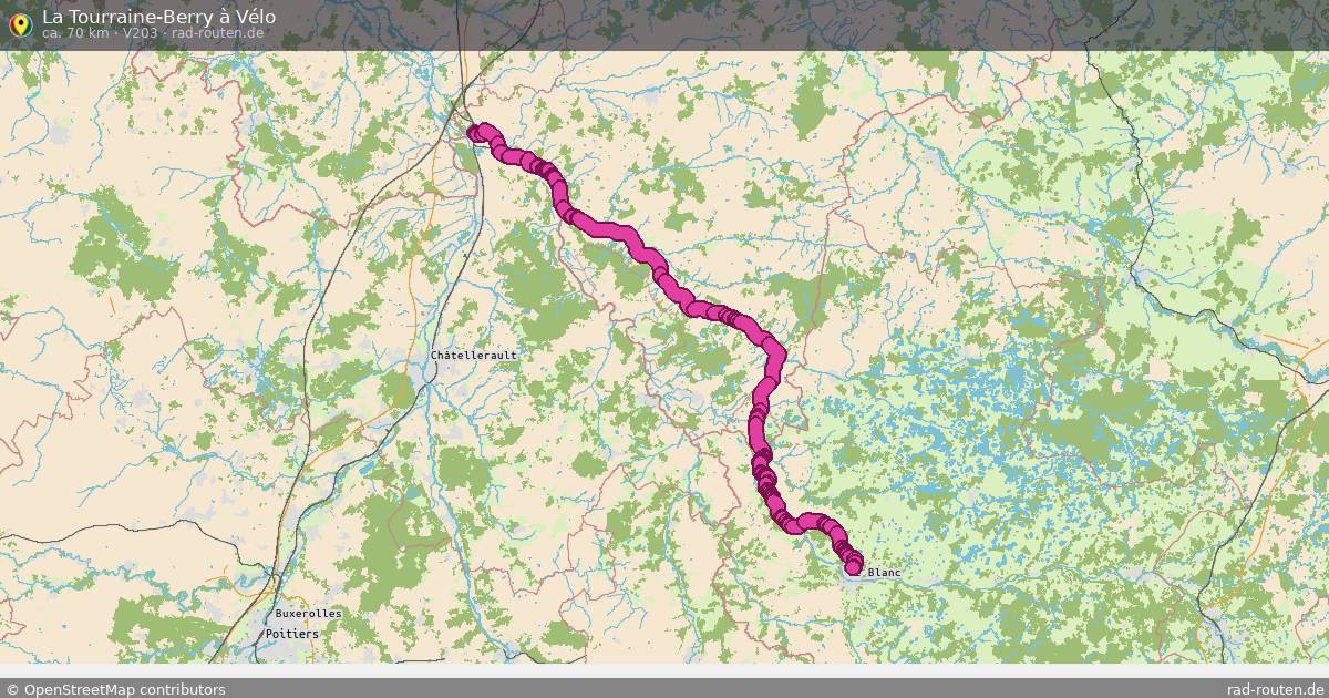 La Tourraine-Berry à Vélo (V203) – Fernradroute auf Rad-Routen.de