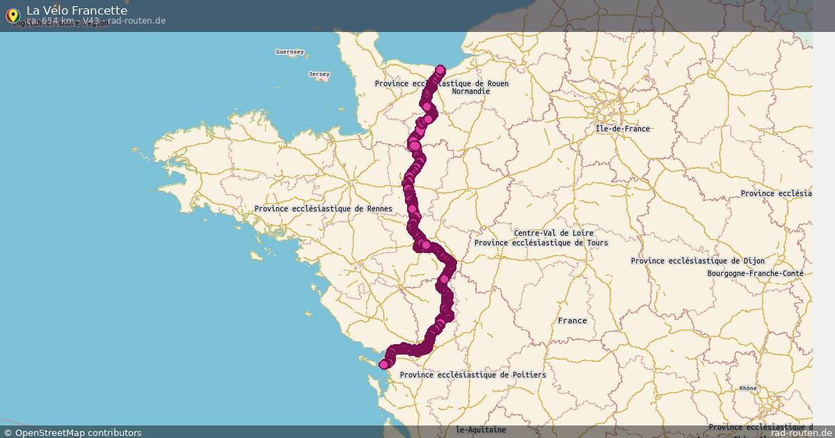 La Vélo Francette (V43) – Fernradroute auf Rad-Routen.de