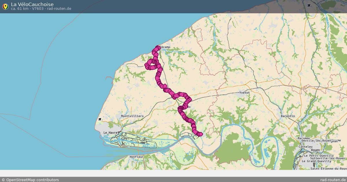 La VéloCauchoise (V7603) – Fernradroute auf Rad-Routen.de
