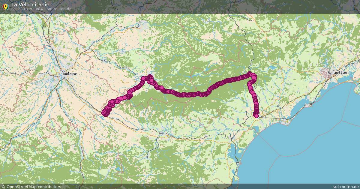 La Véloccitanie (V84) – Fernradroute auf Rad-Routen.de