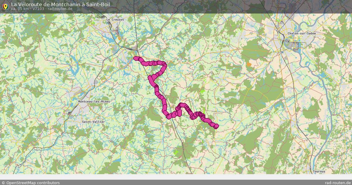 La Véloroute de Montchanin à Saint-Boil (V7103) – Fernradroute auf Rad-Routen.de