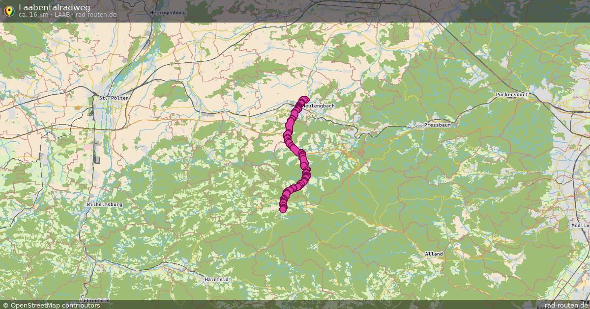 Laabentalradweg (Laab) – Fernradroute auf Rad-Routen.de
