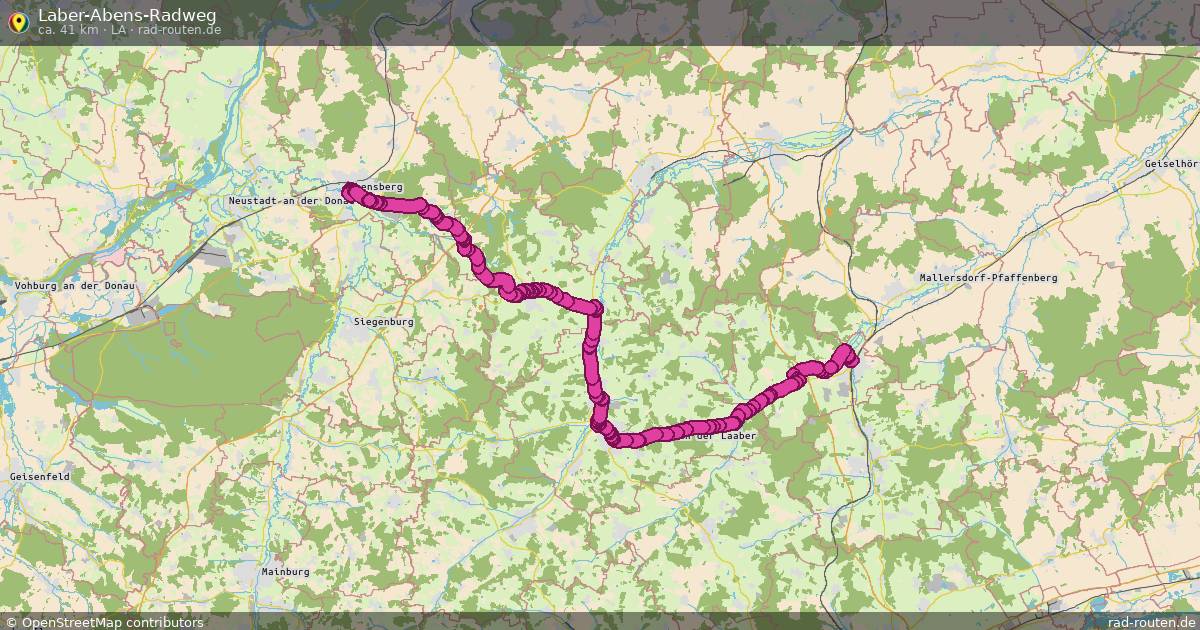 Laber-Abens-Radweg (LA) – Fernradroute auf Rad-Routen.de