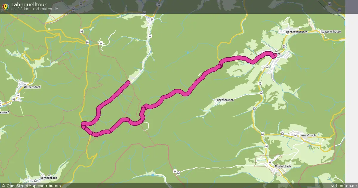 Lahnquelltour – Fernradroute auf Rad-Routen.de