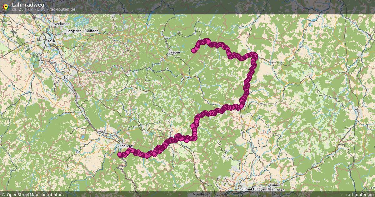 Lahnradweg (LRW) – Fernradroute auf Rad-Routen.de
