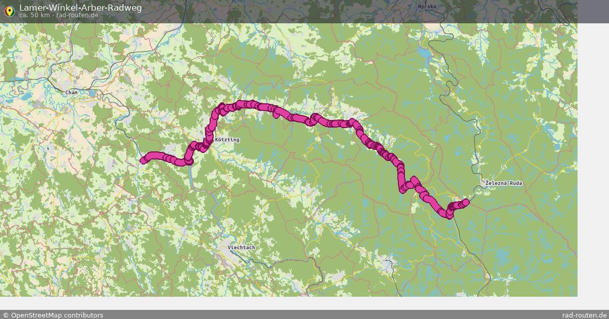 Lamer-Winkel-Arber-Radweg – Fernradroute auf Rad-Routen.de