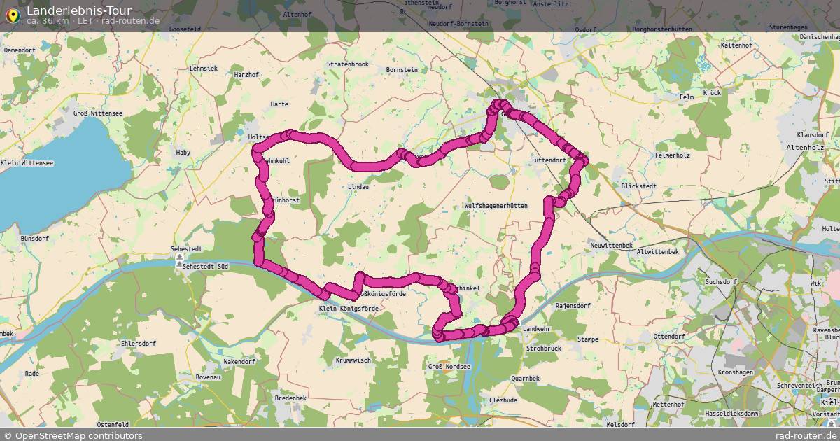 Landerlebnis-Tour (LET) – Fernradroute auf Rad-Routen.de