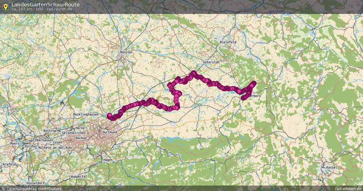 LandesGartenSchau-Route (LGS) – Fernradroute auf Rad-Routen.de