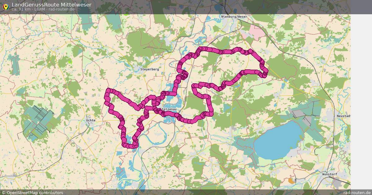 LandGenussRoute Mittelweser (LGRM) – Fernradroute auf Rad-Routen.de