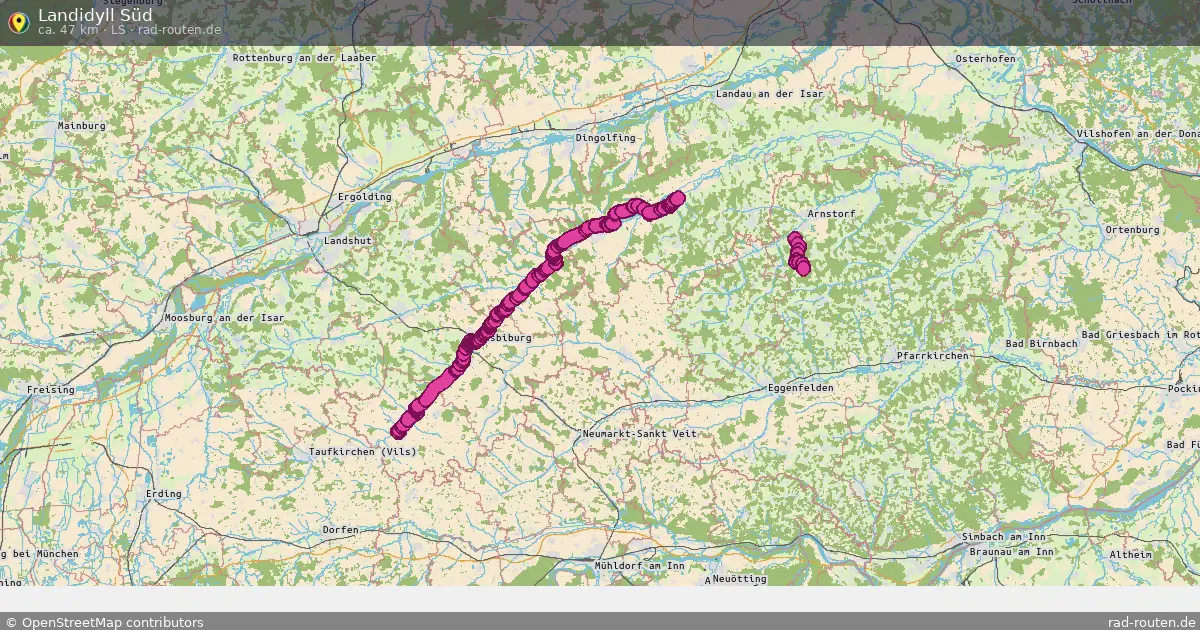 Landidyll Süd (LS) – Fernradroute auf Rad-Routen.de