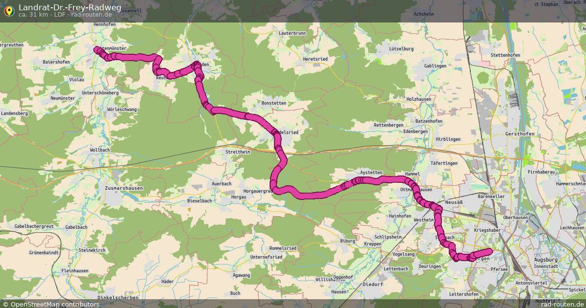 Landrat-Dr.-Frey-Radweg (LDF) – Fernradroute auf Rad-Routen.de