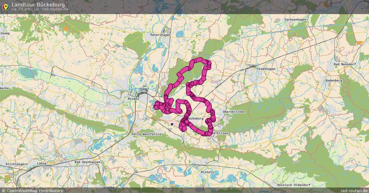 Landtour Bückeburg (LB) – Fernradroute auf Rad-Routen.de