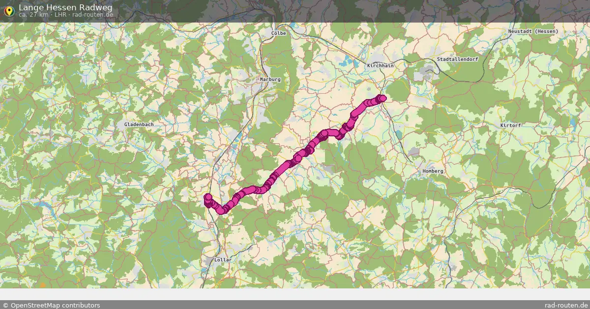 Lange Hessen Radweg (LHR) – Fernradroute auf Rad-Routen.de