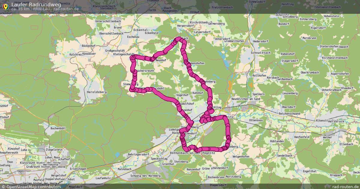 Laufer Radrundweg (RRW-LAU) – Fernradroute auf Rad-Routen.de