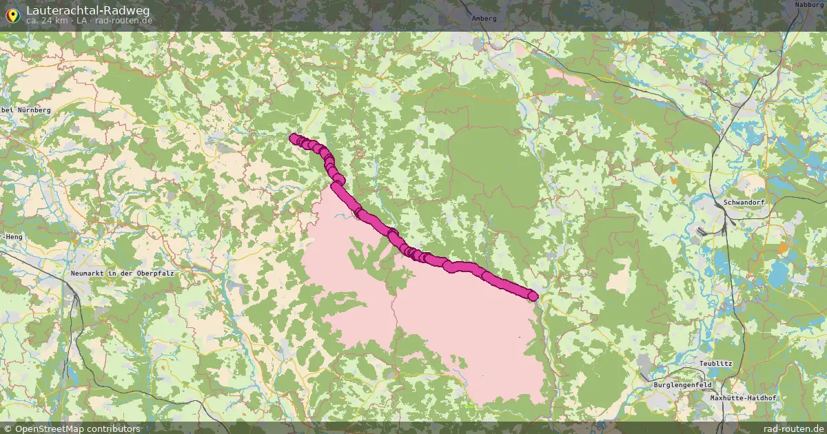 Lauterachtal-Radweg (La) – Fernradroute auf Rad-Routen.de