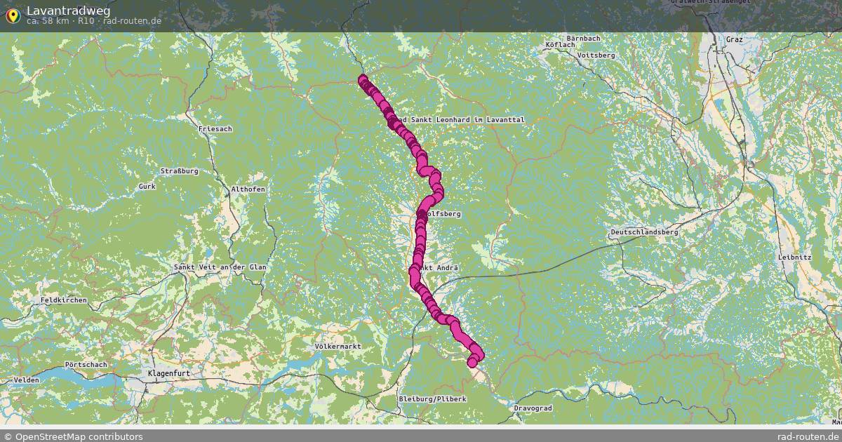 Lavantradweg (R10) – Fernradroute auf Rad-Routen.de