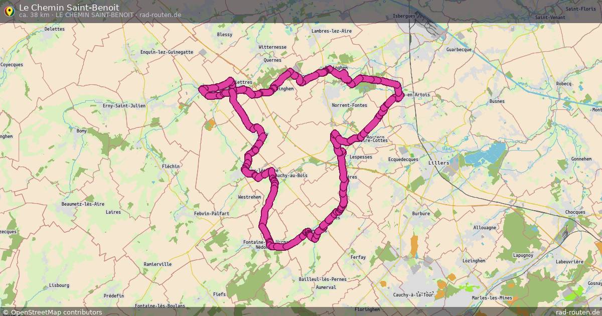 Le Chemin Saint-Benoit (Le Chemin Saint-Benoit) – Fernradroute auf Rad-Routen.de
