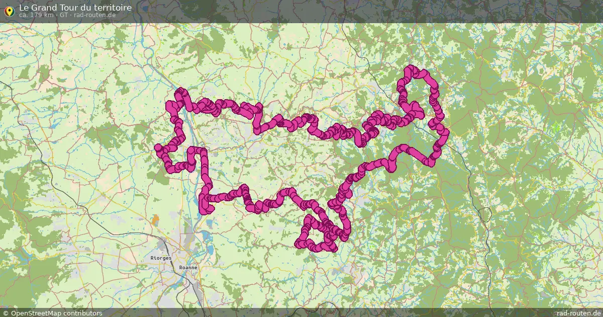 Le Grand Tour du territoire (GT) – Fernradroute auf Rad-Routen.de