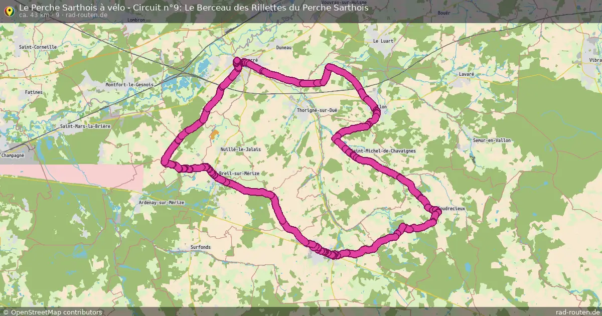 Le Perche Sarthois à vélo - Circuit n°9: Le Berceau des Rillettes du Perche Sarthois