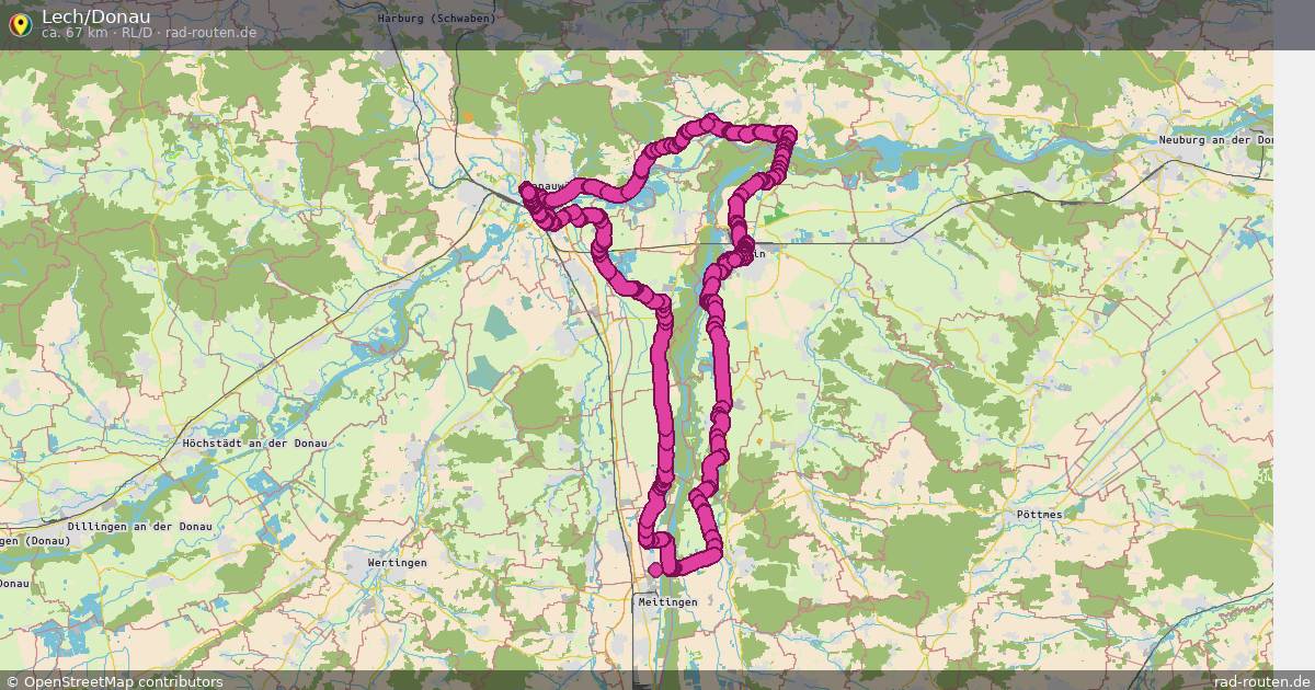 Lech/Donau (RL/D) – Fernradroute auf Rad-Routen.de