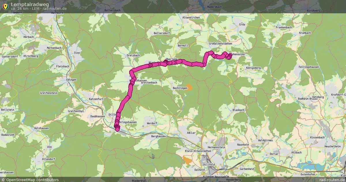 Lemptalradweg (Lem) – Fernradroute auf Rad-Routen.de