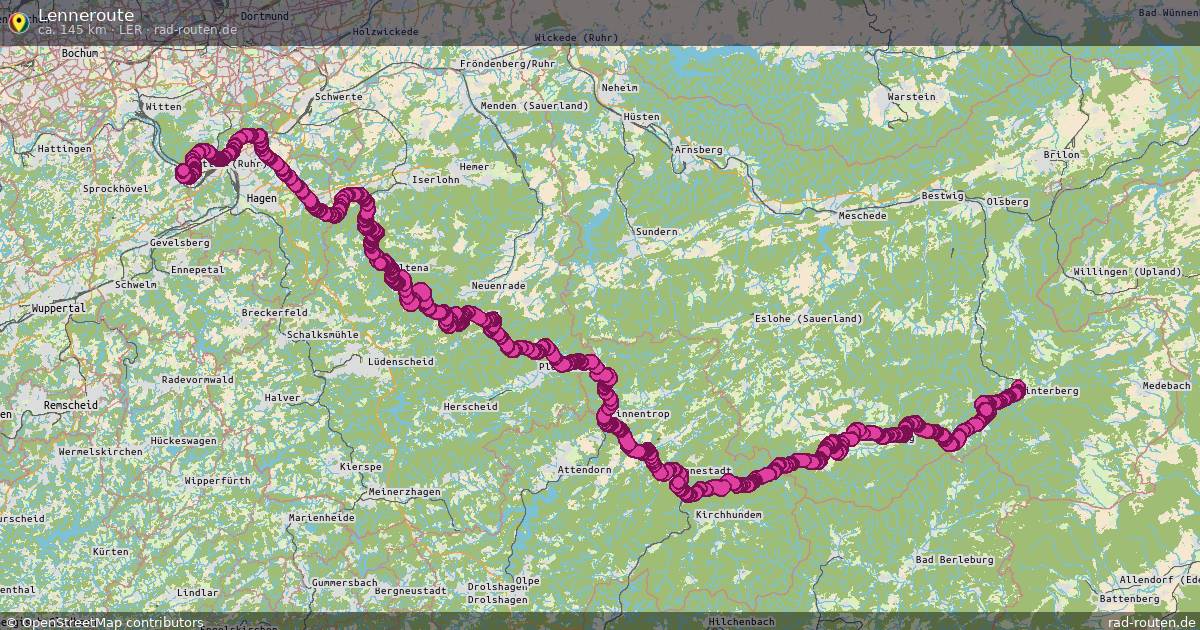 Lenneroute (LER) – Fernradroute auf Rad-Routen.de