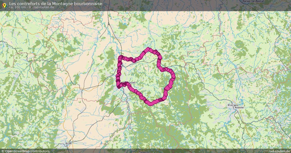 Les contreforts de la Montagne bourbonnaise (9) – Fernradroute auf Rad-Routen.de
