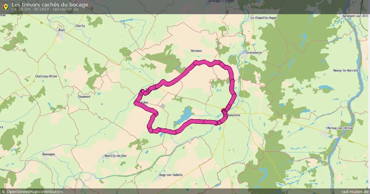 Les trésors cachés du bocage (BC1809) – Fernradroute auf Rad-Routen.de