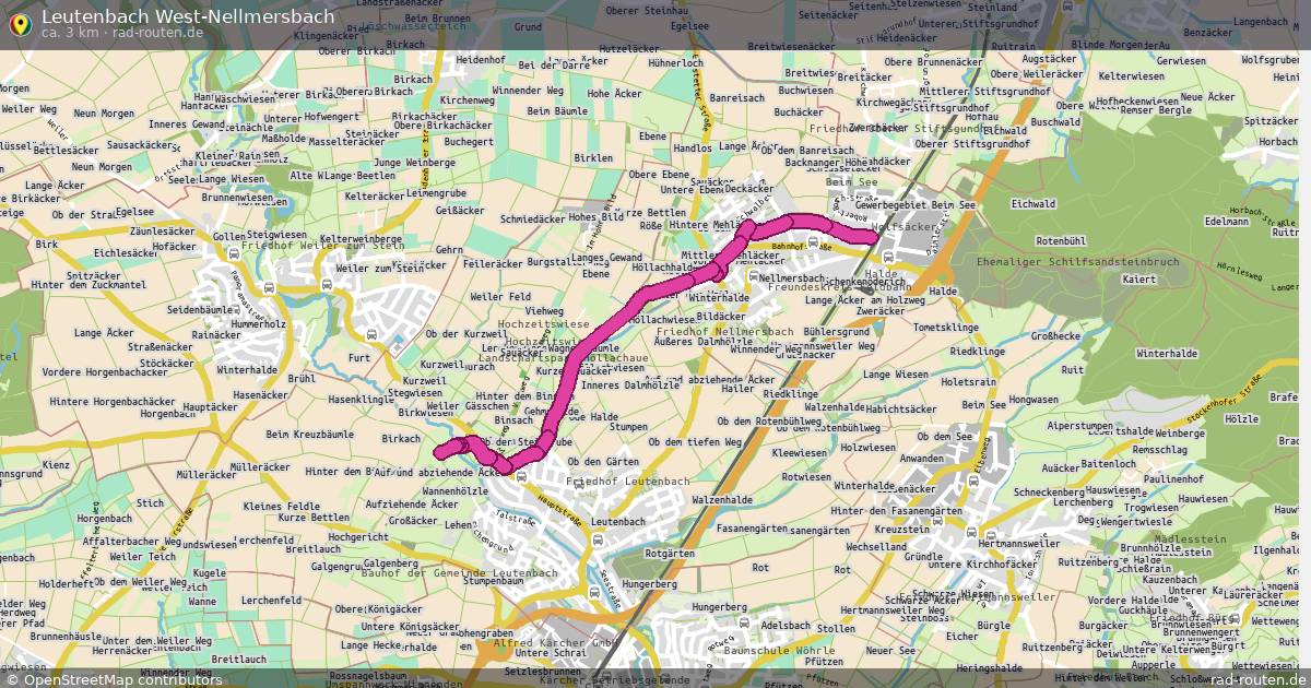 Leutenbach West-Nellmersbach – Fernradroute auf Rad-Routen.de