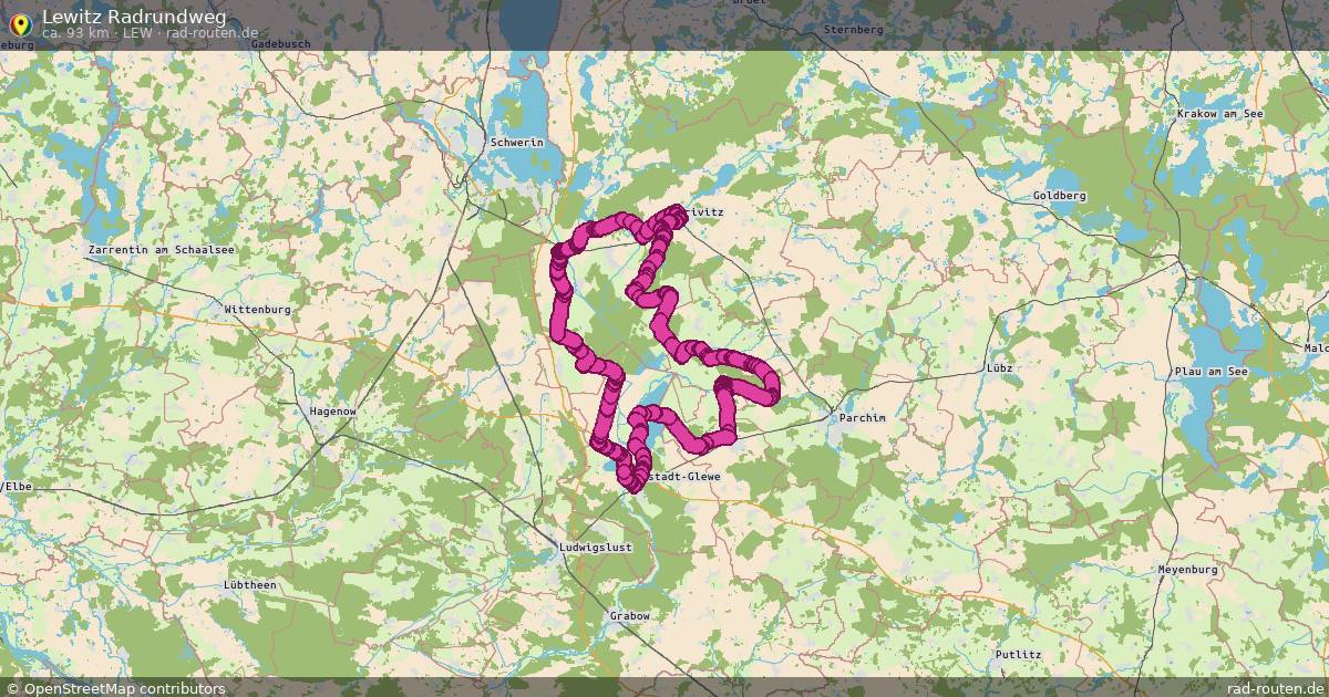 Lewitz Radrundweg (Lew) – Fernradroute auf Rad-Routen.de