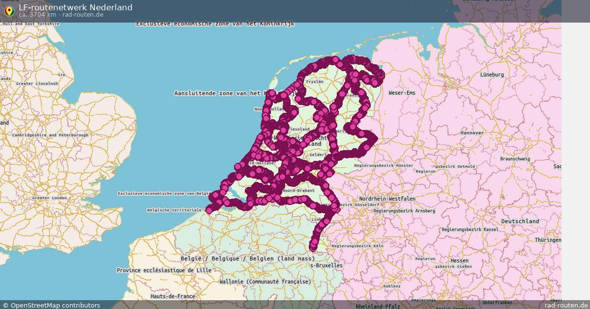 LF-routenetwerk Nederland – Fernradroute auf Rad-Routen.de