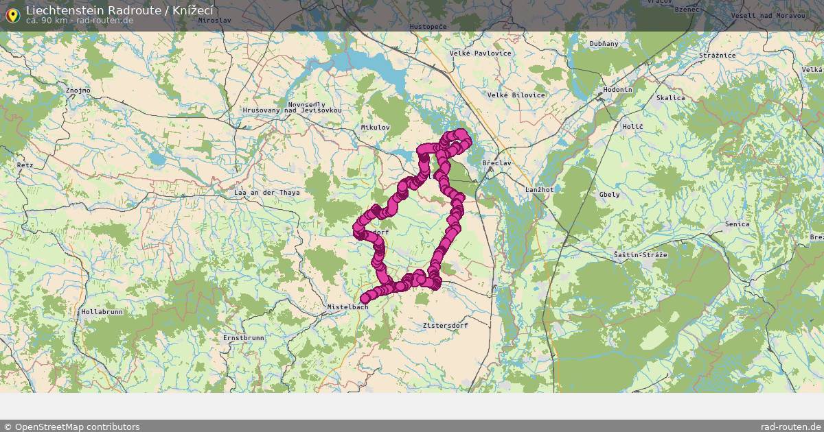 Liechtenstein Radroute / Knížecí – Fernradroute auf Rad-Routen.de