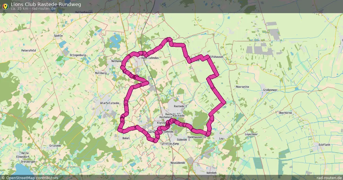 Lions Club Rastede Rundweg – Fernradroute auf Rad-Routen.de