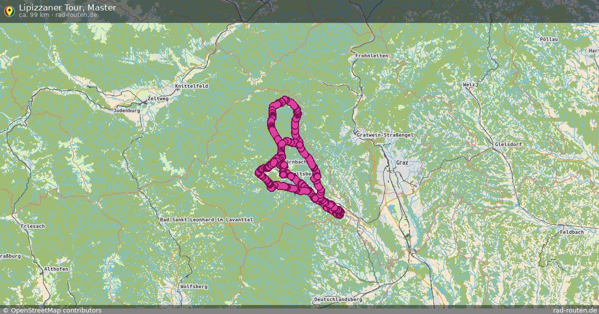 Lipizzaner Tour, Master – Fernradroute auf Rad-Routen.de
