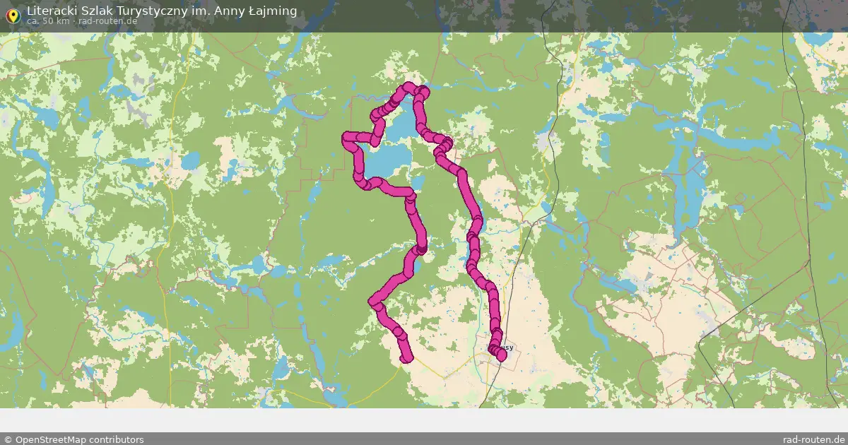 Literacki Szlak Turystyczny im. Anny Łajming – Fernradroute auf Rad-Routen.de