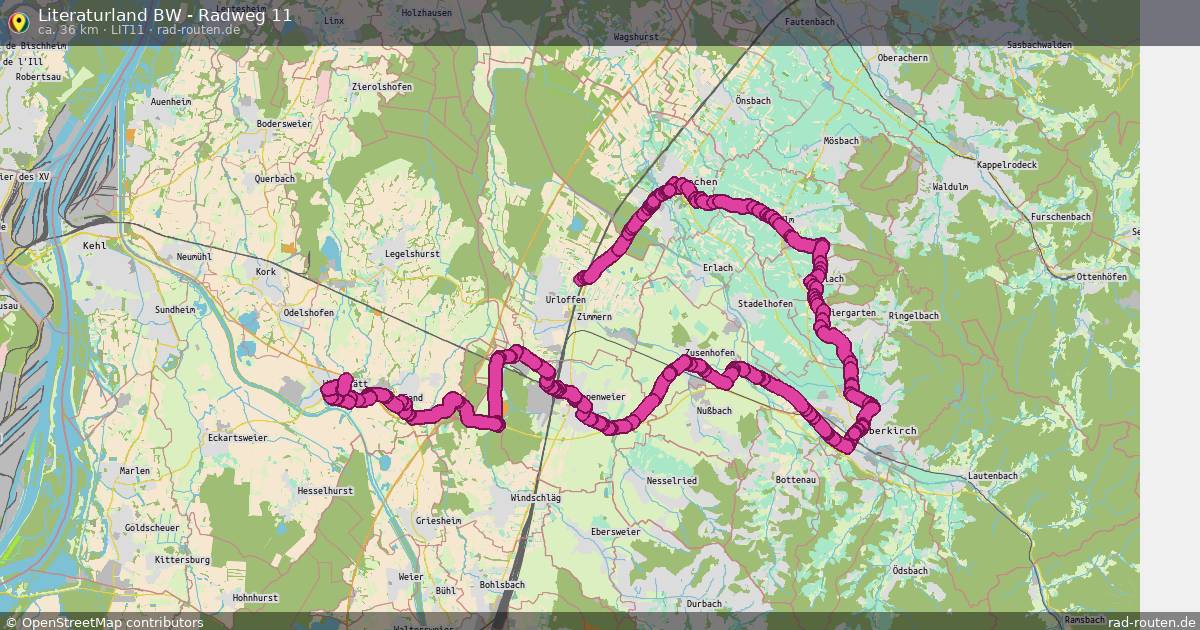 Literaturland BW - Radweg 11 (Lit11) – Fernradroute auf Rad-Routen.de