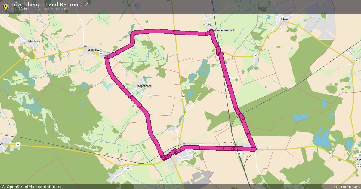 Löwenberger Land Radroute 2 (LL2) – Fernradroute auf Rad-Routen.de