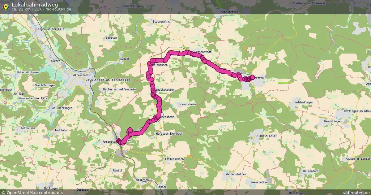 Lokalbahnradweg (Lok) – Fernradroute auf Rad-Routen.de