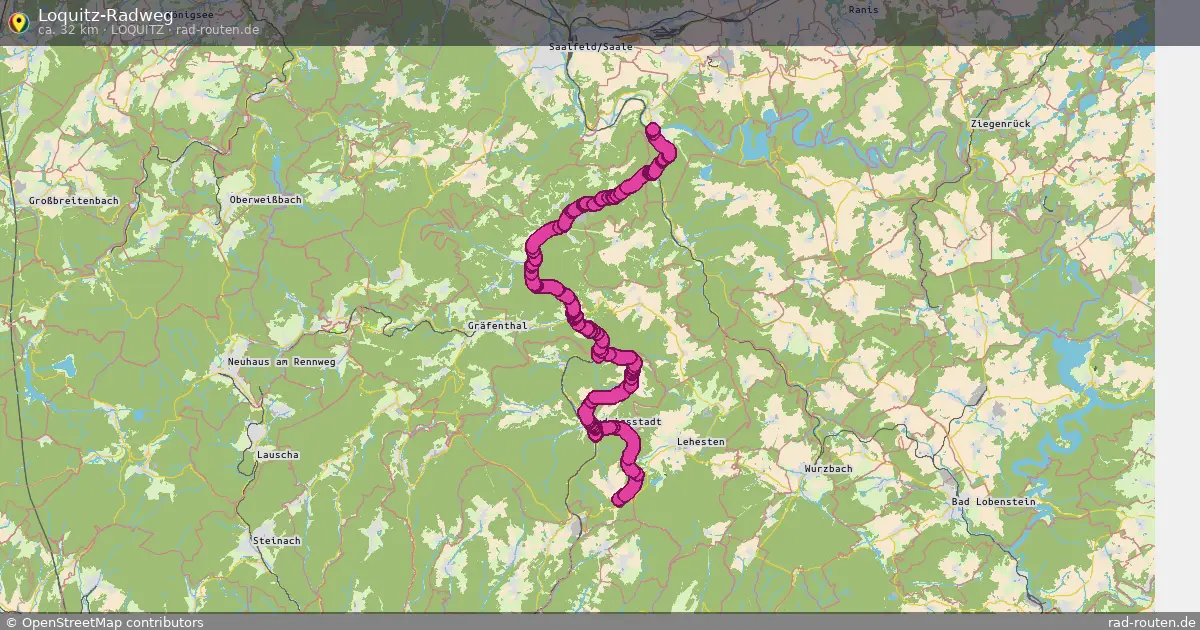 Loquitz-Radweg (Loquitz) – Fernradroute auf Rad-Routen.de
