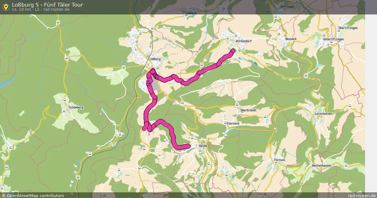 Loßburg 5 - Fünf Täler Tour (L5) – Fernradroute auf Rad-Routen.de