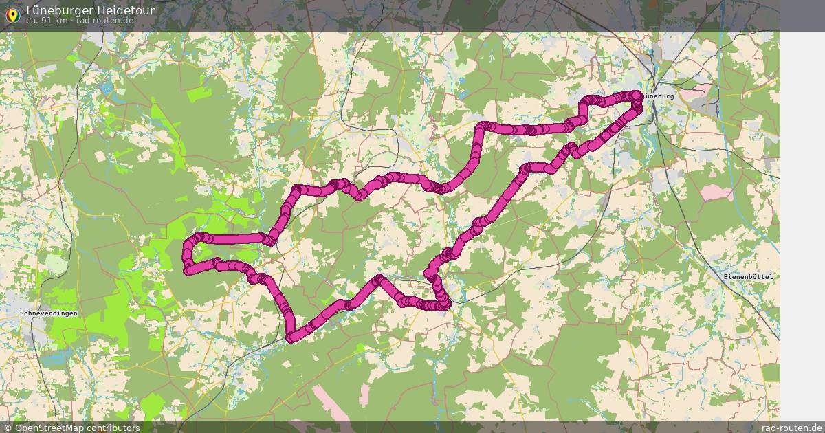 Lüneburger Heidetour – Fernradroute auf Rad-Routen.de